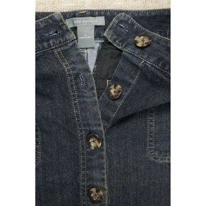 Ann Taylor Denim Button front Mini Skirt 16" waist